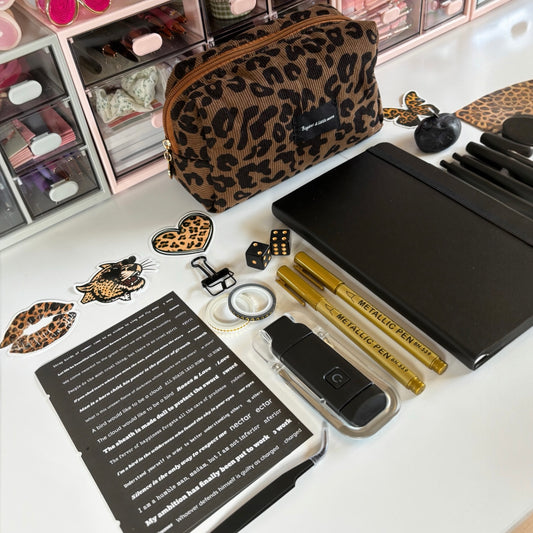 Wild Leopard Aesthetic Stationery Set