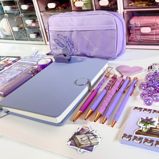 Lavender Book Lover Stationery Set