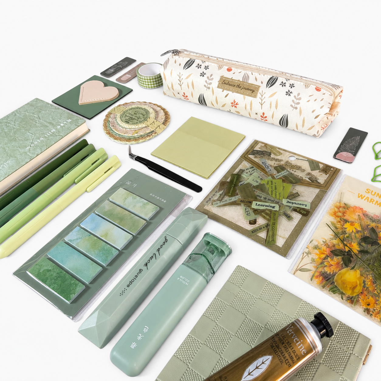 Green Aesthetic Stationery Gift Set