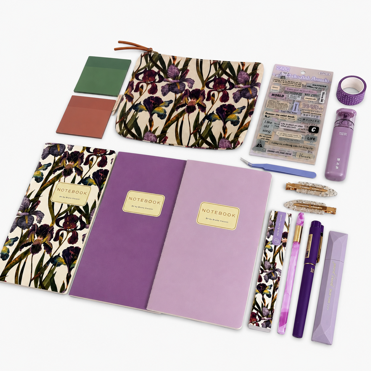 Purple Iris Stationery Gift Set