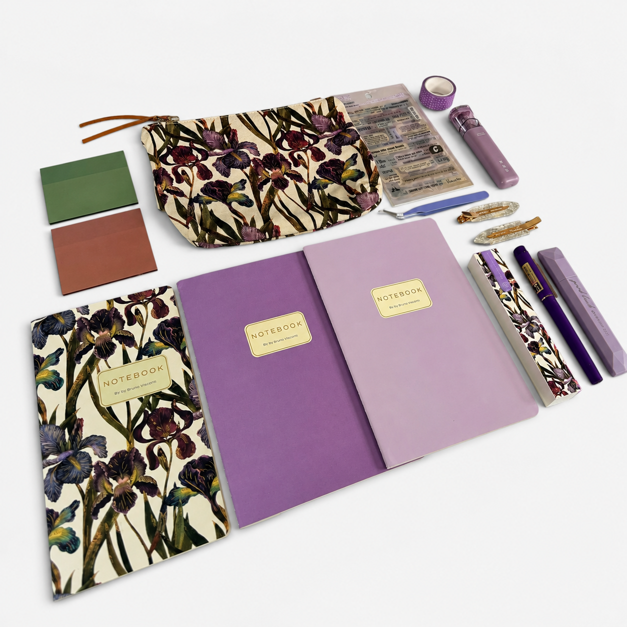 Purple Iris Stationery Gift Set