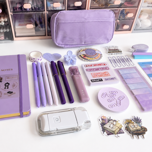 Lavender Bookish Stationery Gift Set