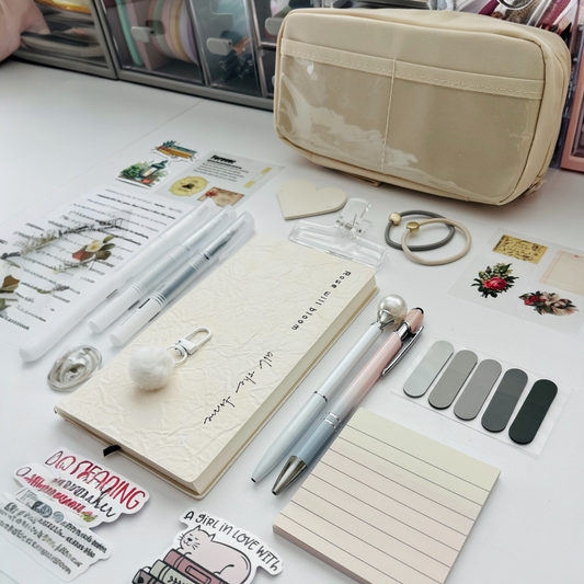 Aesthetic Stationery Set – Milky White