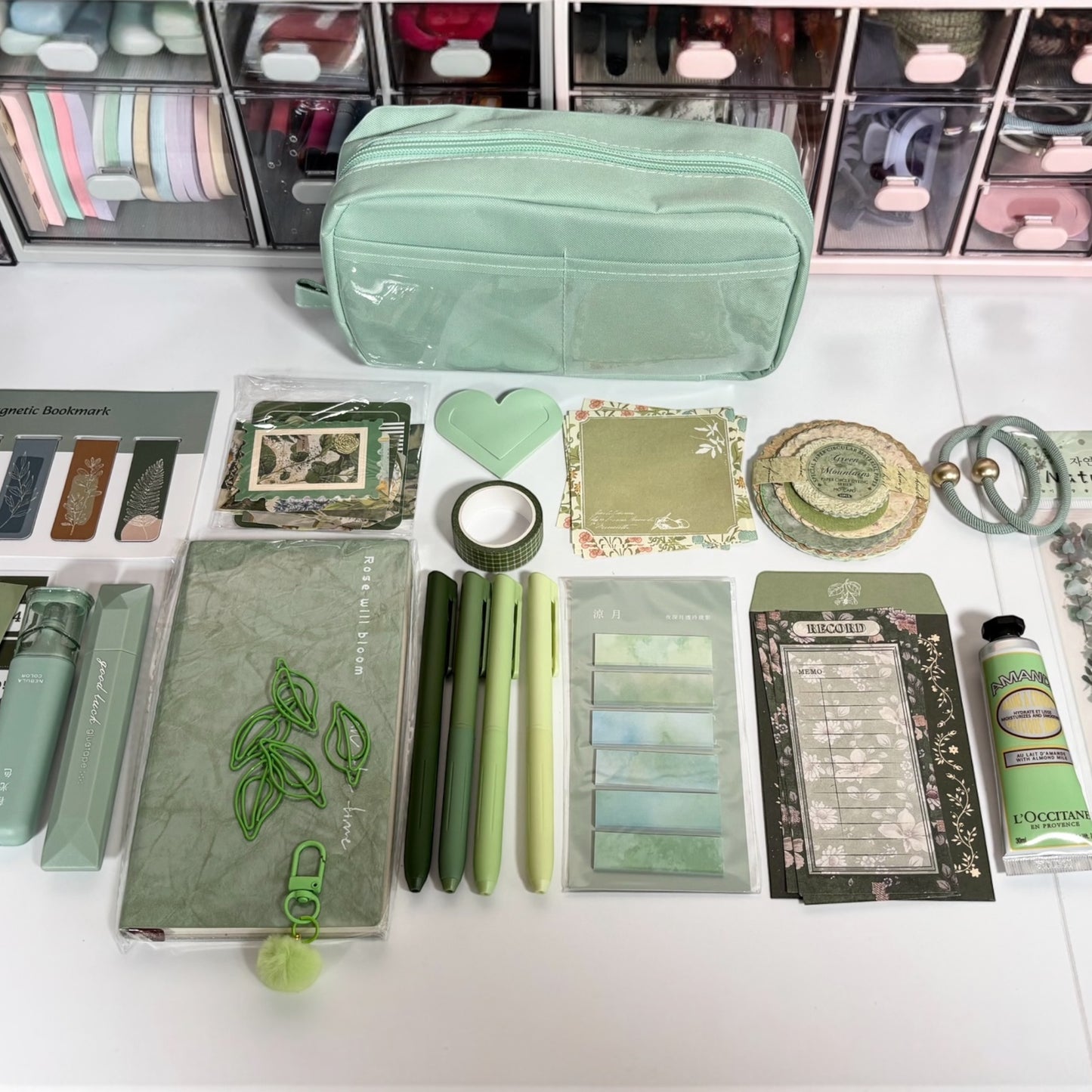 Botanical Stationery Gift Set – Green