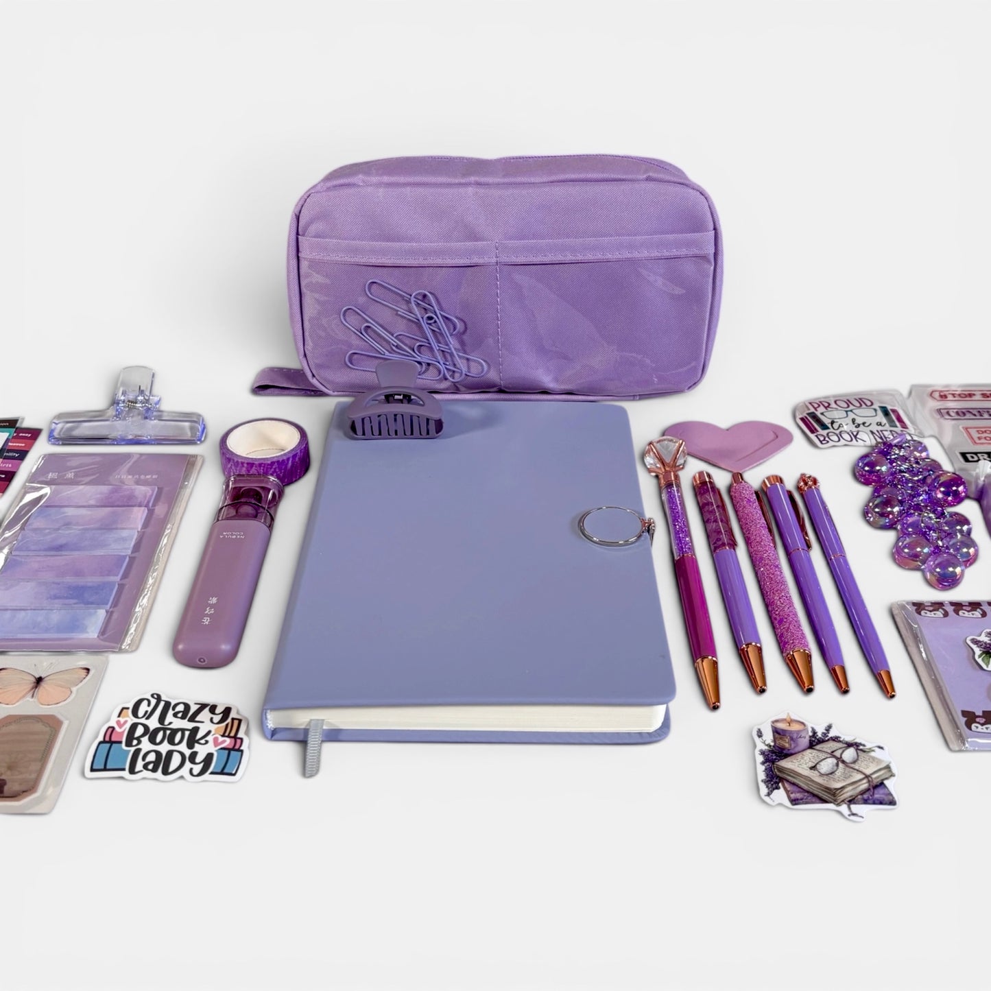 Lavender Book Lover Stationery Set