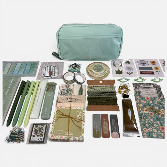 Green Botanical Stationery Gift Set