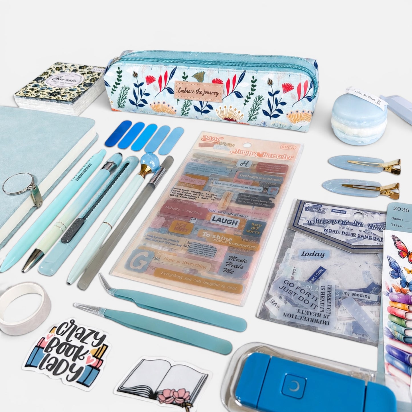 Blue Bookish Stationery Set