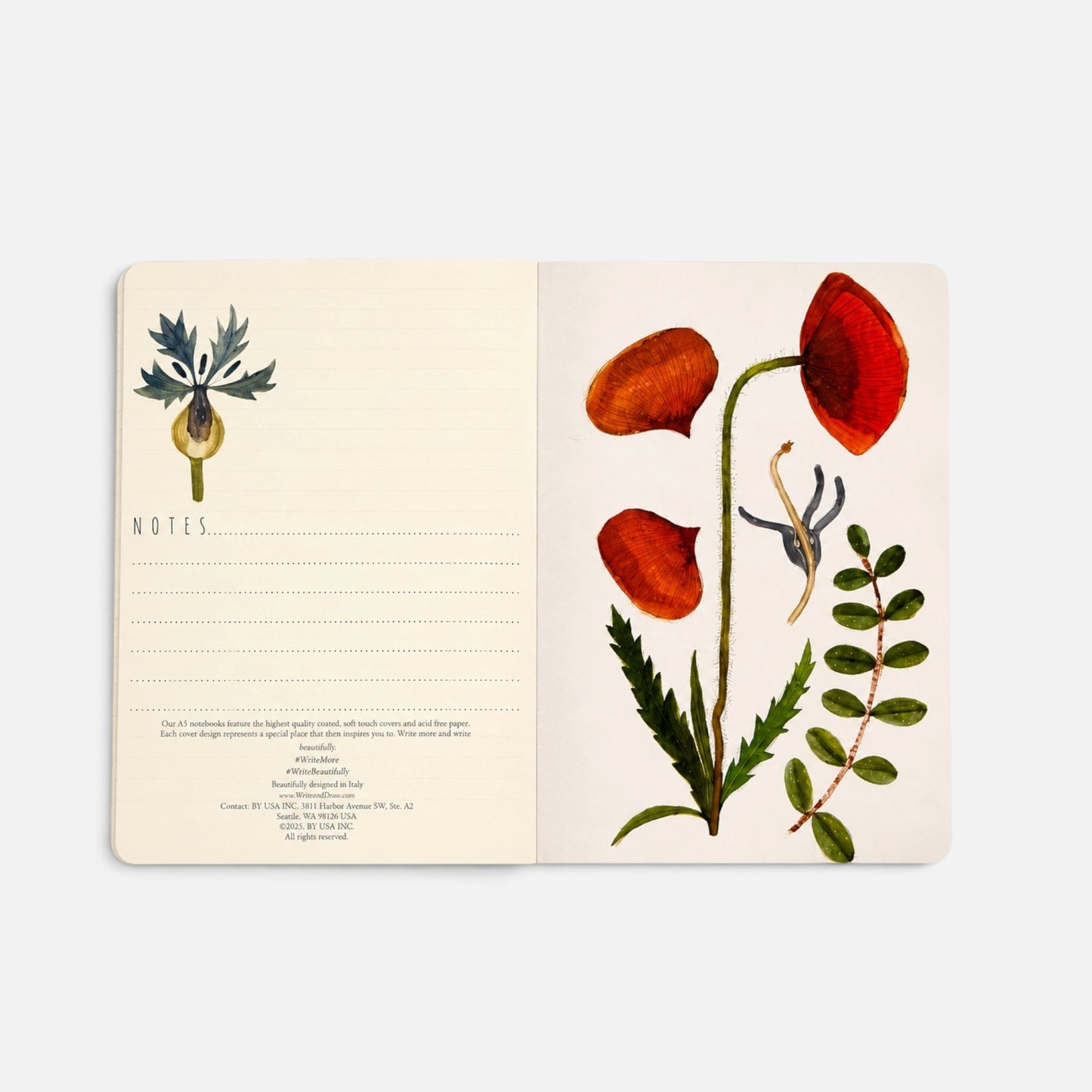 Botanical A5 Notebook – Wildflowers