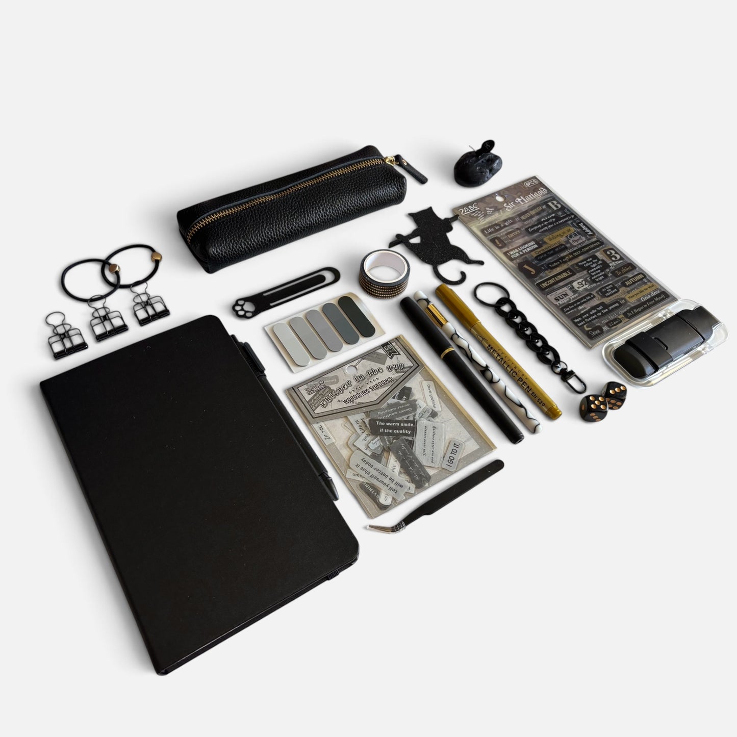 Black & Gold Stationery Gift Set