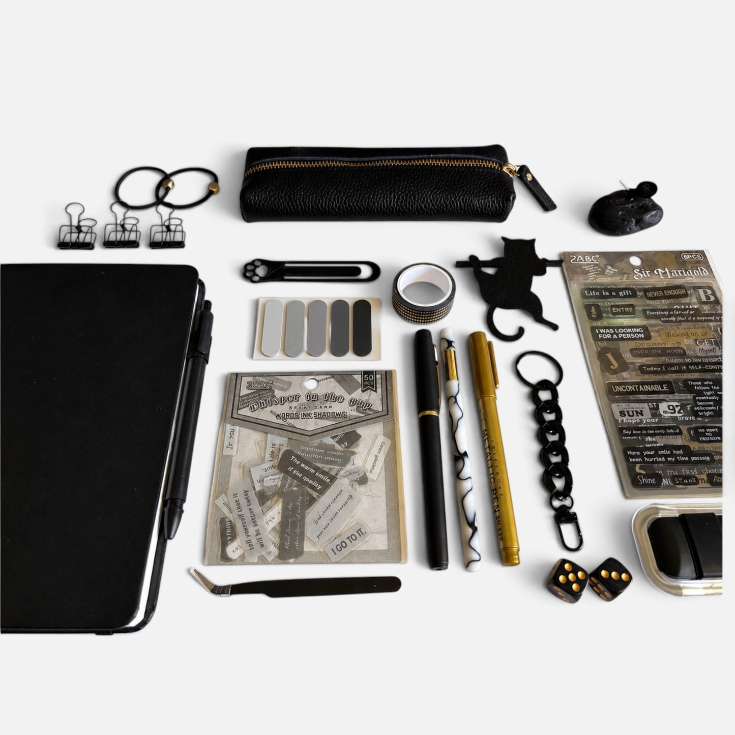 Black & Gold Stationery Gift Set