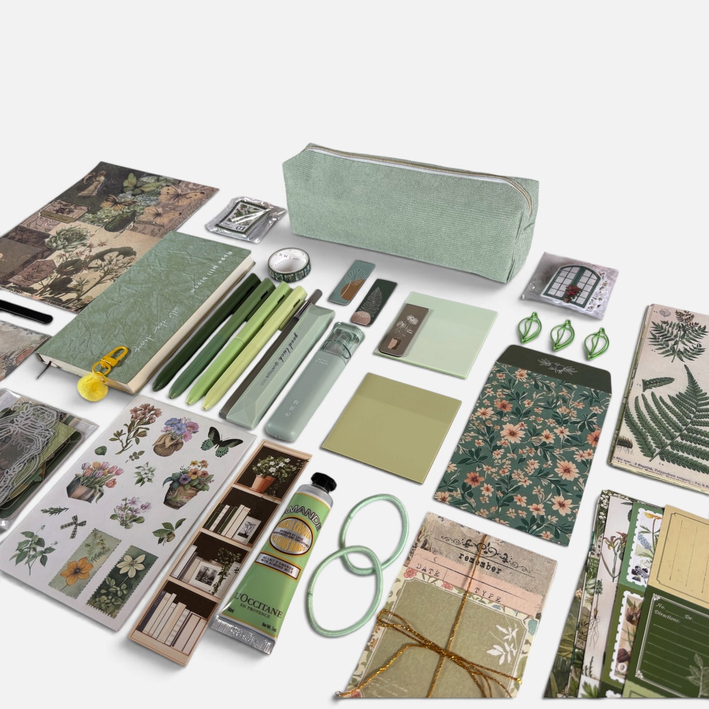 Botanical Green Stationery Gift Set