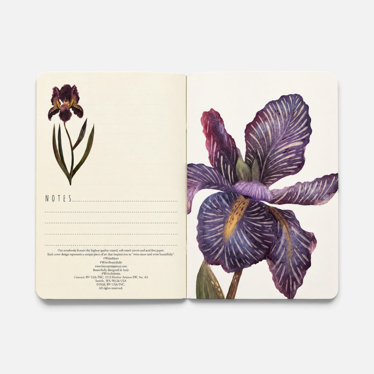 Botanical A6 Notebook – Iris